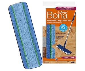 Bona pad in microfibra per la pulizia profonda con tecnologia PowerLoop, mop microfibra pavimenti, panno pulizia, pulizia per parquet, microfiber mop, mocio