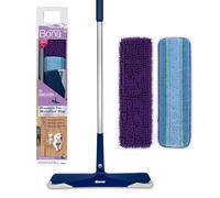 Bona Pet System Premium - Kit mocio in microfibra per la pulizia di pavimenti duri, incl. 1 mocio per pavimenti, 1 panno di pulizia, 1 panno per spazzare, azione elettrostatica attira i peli degli
