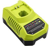 Bonadget 4A P117 - Caricabatterie compatibile con batterie Ryobi One Plus, 12 V, 14,4 V, 18 V, agli ioni di litio e NI-MH, P108, RB18L50, RB18L25, RB18L40, RB18L15, RB18L13, P107
