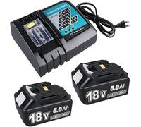 Bonadget Batteria di ricambio 18V 5.0Ah per caricabatterie Makita 3A DC18RC compatibile con caricabatterie Makita 14.4V18V BL1830 BL1850 BL1840 BL1860 BL1820 ecc. DC18RC DC18RD DC18SF