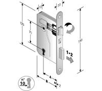 Bonaiti Serratura Patent mm 8x70 E35 Bt Bronzata Gb - 48 042 035 ME