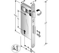 Bonaiti Serratura Patent mm 8x90 E60 Bt Bronzata Gb - 48 040 060 ME