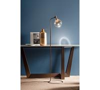 Bonaldo Lampada da terra Sofì in metallo ottone brunito e vetro ambrato