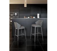 Bonaldo Sgabello Mida Too H 67 con gambe in metallo e seduta a scelta