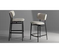 Bonaldo Sgabello Noor Too H 67 con gambe in metallo e seduta a scelta