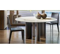 Bonaldo Tavolo rotondo fisso Geometric Table con struttura e piano in marmo da Ø120 cm
