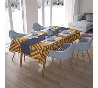 Bonamaison, Antimuffa, Antimacchia, Asciugatura rapida, Impermeabile, Lavabile in lavatrice, 100% Poliestere, Tovaglia Moderno, Toni marroni, 140 x 200 Cm - Progettato e Prodotto in