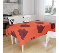 Bonamaison, Antimuffa, Antimacchia, Asciugatura rapida, Impermeabile, Lavabile in lavatrice, 100% Poliestere, Tovaglia Moderno, Arancione Bordeaux, 140 x 160 Cm - Progettato e Prodotto in