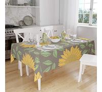 Bonamaison, Antimuffa, Antimacchia, Asciugatura rapida, Impermeabile, Lavabile in lavatrice, 100% Poliestere, Tovaglia Moderno, Pattern casuale, 140 x 160 Cm - Progettato e Prodotto in