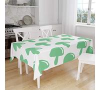 Bonamaison, Antimuffa, Antimacchia, Asciugatura rapida, Impermeabile, Lavabile in lavatrice, 100% Poliestere, Tovaglia Moderno, Verde Petrolio, Bianco, 140 x 160 Cm - Progettato e Prodotto in