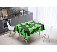 Bonamaison, Antimuffa, Antimacchia, Asciugatura rapida, Impermeabile, Lavabile in lavatrice, 100% Poliestere, Tovaglia Moderno, Neon Green Fume, 140 x 140 Cm - Progettato e Prodotto in Turchia