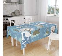 Bonamaison, Antimuffa, Antimacchia, Asciugatura rapida, Impermeabile, Lavabile in lavatrice, 100% Poliestere, Tovaglia Moderno (140cm x 160cm) - Progettato e Prodotto in Turchia