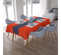 Bonamaison, Antimuffa, Antimacchia, Asciugatura rapida, Impermeabile, Lavabile in lavatrice, 100% Poliestere, Tovaglia Moderno, Arancione Bordeaux, 140 x 200 Cm - Progettato e Prodotto in