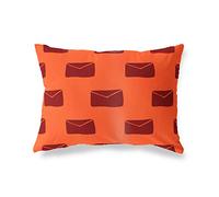 BonaMaison Arancio-Bordeaux Fodera per Cuscino Cotone e Copricuscini Federa per Divano Casa Soggiorno Camera da Letto Decorazione Interni ed Esterni, 35x50 Cm - Progettata e Prodotta in Turchia