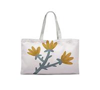 Bonamaison Borsa Tote Stampata 100% Cotone, Borsa Della Spesa Riutilizzabile, Borsa Della Spesa, Lavabile in Lavatrice, Ecologica, Borsa in Tela Con Manici, 47x42 Cm - Progettata E Prodotta in Turchia
