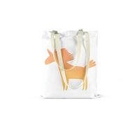 Bonamaison Borsa Tote Stampata 100% Cotone, Borsa Della Spesa Riutilizzabile, Borsa Della Spesa, Lavabile in Lavatrice, Ecologica, Borsa in Tela Con Manici, 48x55 Cm - Progettata E Prodotta in Turchia