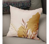 BonaMaison Decorative Cushion Cover, Orange-Off White Throw Pillow Covers, Home Decorative Pillowcases for Livingroom, Sofa, Bedroom, Size: 43X43 Cm - Designed and Manufactured in Turkey