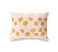 BonaMaison Decorative Cushion Cover, Orange-Off White Throw Pillow Covers, Home Decorative Pillowcases for Livingroom, Sofa, Bedroom, Size: 45X60 Cm - Designed and Manufactured in Turkey