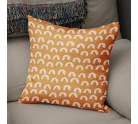 BonaMaison Fodera per Cuscino Arancione e bianco sporco Cotone e Copricuscini Federa per Divano Casa Soggiorno Camera da Letto Decorazione Interni ed Esterni, Dimensioni: 50x50 - Prodotta in Turchia