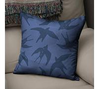 BonaMaison Fodera per Cuscino Blu Cotone e Copricuscini Federa per Divano Casa Soggiorno Camera da Letto Decorazione Interni ed Esterni, Dimensioni: 50x50 - Prodotta in Turchia