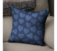 BonaMaison Fodera per Cuscino Blu Cotone e Copricuscini Federa per Divano Casa Soggiorno Camera da Letto Decorazione Interni ed Esterni, Dimensioni: 43x43 - Prodotta in Turchia