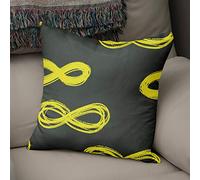 BonaMaison Fodera per Cuscino Giallo neon e fumo Cotone e Copricuscini Federa per Divano Casa Soggiorno Camera da Letto Decorazione Interni ed Esterni, Dimensioni: 50x50 - Prodotta in Turchia