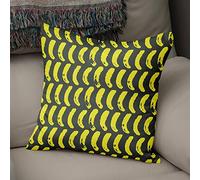 BonaMaison Fodera per Cuscino Giallo neon e fumo Cotone e Copricuscini Federa per Divano Casa Soggiorno Camera da Letto Decorazione Interni ed Esterni, Dimensioni: 43x43 - Prodotta in Turchia