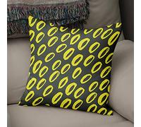 BonaMaison Fodera per Cuscino Giallo neon e fumo Cotone e Copricuscini Federa per Divano Casa Soggiorno Camera da Letto Decorazione Interni ed Esterni, Dimensioni: 43x43 - Prodotta in Turchia