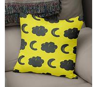 BonaMaison Fodera per Cuscino Giallo neon e fumo Cotone e Copricuscini Federa per Divano Casa Soggiorno Camera da Letto Decorazione Interni ed Esterni, Dimensioni: 50x50 - Prodotta in Turchia