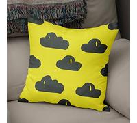 BonaMaison Fodera per Cuscino Giallo neon e fumo Cotone e Copricuscini Federa per Divano Casa Soggiorno Camera da Letto Decorazione Interni ed Esterni, Dimensioni: 50x50 - Prodotta in Turchia
