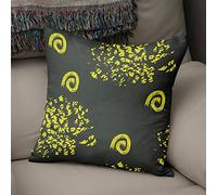 BonaMaison Fodera per Cuscino Giallo neon e fumo Cotone e Copricuscini Federa per Divano Casa Soggiorno Camera da Letto Decorazione Interni ed Esterni, Dimensioni: 50x50 - Prodotta in Turchia