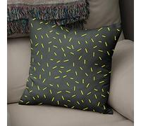 BonaMaison Fodera per Cuscino Giallo neon e fumo Cotone e Copricuscini Federa per Divano Casa Soggiorno Camera da Letto Decorazione Interni ed Esterni, Dimensioni: 43x43 - Prodotta in Turchia