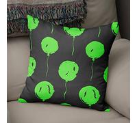 BonaMaison Fodera per Cuscino Neon Green & Fume Cotone e Copricuscini Federa per Divano Casa Soggiorno Camera da Letto Decorazione Interni ed Esterni, Dimensioni: 50x50 - Prodotta in Turchia