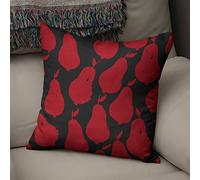 BonaMaison Fodera per Cuscino Rosso nero Cotone e Copricuscini Federa per Divano Casa Soggiorno Camera da Letto Decorazione Interni ed Esterni, Dimensioni: 50x50 - Prodotta in Turchia