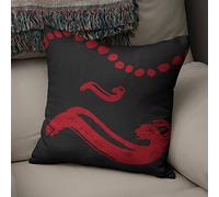 BonaMaison Fodera per Cuscino Rosso nero Cotone e Copricuscini Federa per Divano Casa Soggiorno Camera da Letto Decorazione Interni ed Esterni, Dimensioni: 43x43 - Prodotta in Turchia