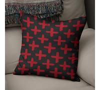 BonaMaison Fodera per Cuscino Rosso nero Cotone e Copricuscini Federa per Divano Casa Soggiorno Camera da Letto Decorazione Interni ed Esterni, Dimensioni: 50x50 - Prodotta in Turchia