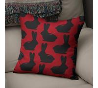 BonaMaison Fodera per Cuscino Rosso nero Cotone e Copricuscini Federa per Divano Casa Soggiorno Camera da Letto Decorazione Interni ed Esterni, Dimensioni: 50x50 - Prodotta in Turchia