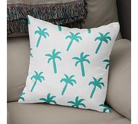 BonaMaison Fodera per Cuscino Turchese e bianco Cotone e Copricuscini Federa per Divano Casa Soggiorno Camera da Letto Decorazione Interni ed Esterni, Dimensioni: 43x43 - Prodotta in Turchia