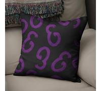 BonaMaison Fodera per Cuscino Viola e nero Cotone e Copricuscini Federa per Divano Camera da Letto Decorazione Interni ed Esterni, Dimensioni: 43x43 Cm - Progettata e Prodotta in Turchia