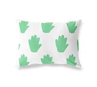 BonaMaison Petrolio Verde-Bianco Fodera per Cuscino Cotone e Copricuscini Federa per Divano Casa Soggiorno Camera da Letto Decorazione Interni ed Esterni, 45x60 Cm - Progettata e Prodotta in Turchia
