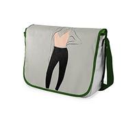 Bonamaison Stampate Digitalmente Borse da Scuola Messenger con Cinturino Cachi per Ragazze e Ragazzi, Borse a Tracolla per Studenti, Di nuovo a scuola, Dimensioni: 29x36 Cm