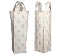 Bonamaison Stampato Digitale Borsa per vino, Borsa Porta Vino in 50% Cotone - 50% Poliestere, Sacchetto di Vino e Champagne, 1 Pezzo, Dimensioni: 31 x 9 cm