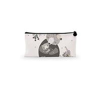 Bonamaison Stampato Digitalmente 100% Cotone Astuccio Portapenne con Cerniera in Tela, Portapenne per Studenti, Bambini, Ragazzi, Ragazze, Astuccio per Matita, 1 Pezzo, Dimensioni: 21x12 Cm