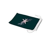 Bonamaison Stampato in Digitale 100% Cotone Custodia Morbida con Coulisse per Occhiali, Sacchetti per Occhiali, Astuccio per Occhiali da Sole, 1 Pezzo, Dimensioni: 11x19 Cm