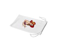 Bonamaison Stampato in Digitale 100% Cotone Custodia Morbida con Coulisse per Occhiali, Sacchetti per Occhiali, Astuccio per Occhiali da Sole, 1 Pezzo, Dimensioni: 11x19 Cm