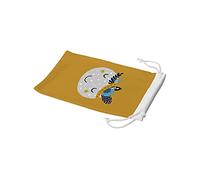 Bonamaison Stampato in Digitale 100% Cotone Custodia Morbida con Coulisse per Occhiali, Sacchetti per Occhiali, Astuccio per Occhiali da Sole, 1 Pezzo, Dimensioni: 11x19 Cm