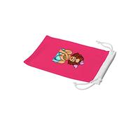 Bonamaison Stampato in Digitale 100% Cotone Custodia Morbida con Coulisse per Occhiali, Sacchetti per Occhiali, Astuccio per Occhiali da Sole, 1 Pezzo, Dimensioni: 11x19 Cm