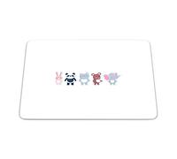 Bonamaison, Tappetino per il mouse rettangolare con stampa digitale, antiscivolo, per ufficio e casa, dimensioni: 22 x 18 cm