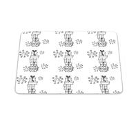 Bonamaison, Tappetino per mouse rettangolare, con stampa digitale, antiscivolo, per ufficio e casa, dimensioni: 22 x 18 cm