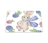 Bonamaison, Tappetino per mouse rettangolare, con stampa digitale, antiscivolo, per ufficio e casa, dimensioni: 22 x 18 cm